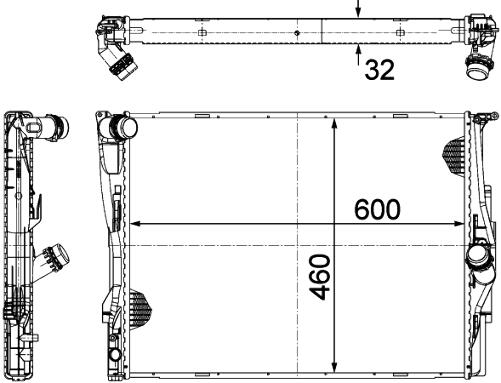 BMW Radiator (Manual Trans) 17117559273 - Behr Premium 376754061